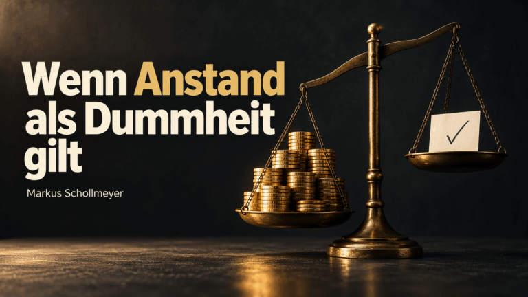 Eigener Vorteil und der Wert des Anstands